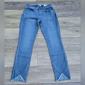 LOFT curvy skinny ankle jeans v frayed hem size 4 new with tags nwt